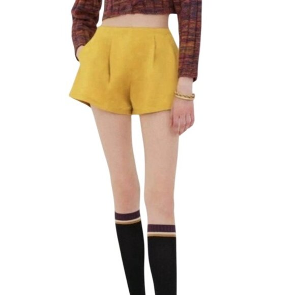For Love And Lemons Drew Shorts Gold Size Small - Picture 1 of 8